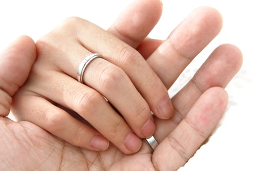 couple holding hands