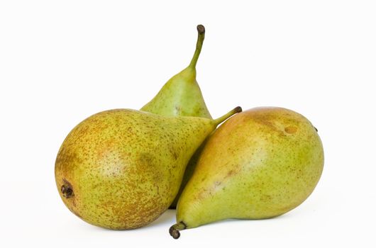 two pears isolated on white background