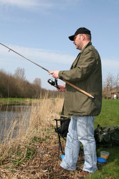 Man out fishing