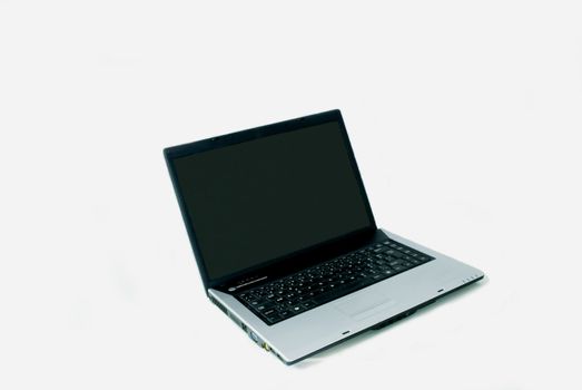 Hi tech laptop computer on white desk