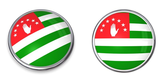 button style banner in 3D of Abkhazia