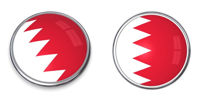 button style banner in 3D of Bahrain