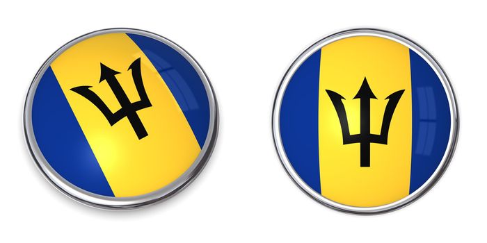 button style banner in 3D of Barbados