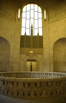 stone interior of anzac war memorial in sydney,