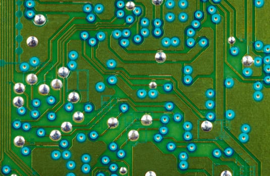 The electronic circuit board close-up - Technological background