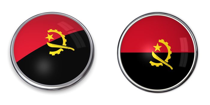 button style banner in 3D of Angola