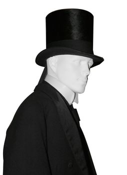 Victorian Male Mannequin isolated with clipping path         