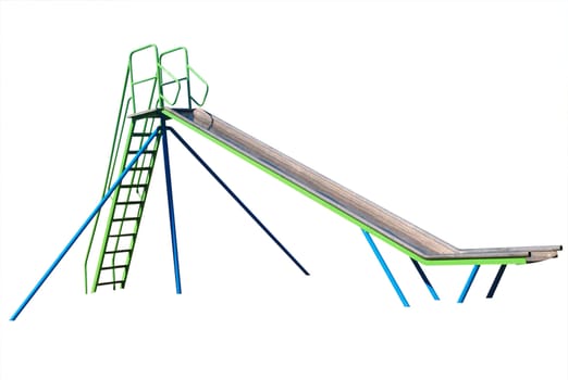 Playground slide isolated with clipping path          