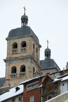 Cathedral in the old town of Briancon, France