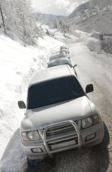 Traffic problems after heavy snowfall