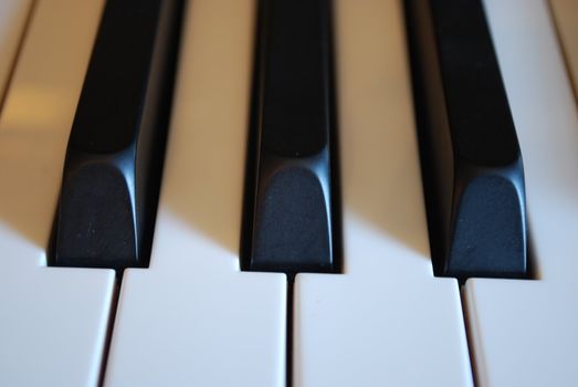 photo of a piano keys (front view)