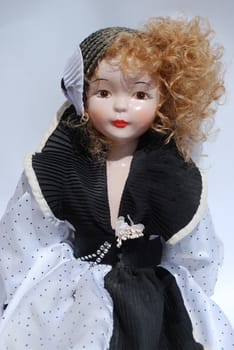 Portrait of a retro porcelain doll