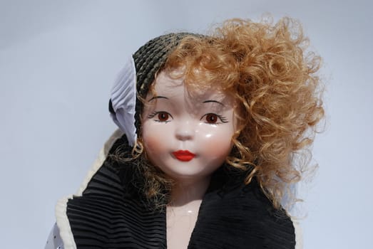 Portrait of a retro porcelain doll