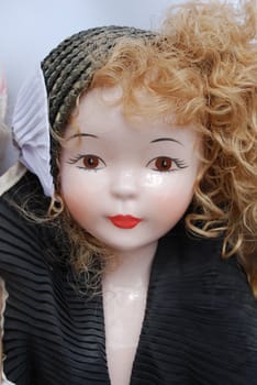 Portrait of a retro porcelain doll