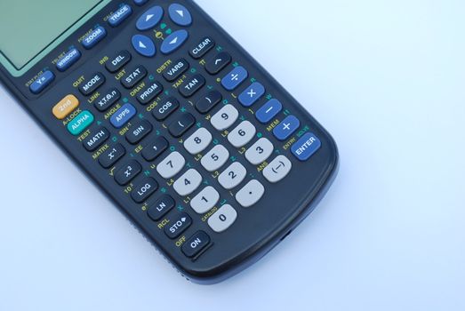 photo of a graphics calculator on white background
