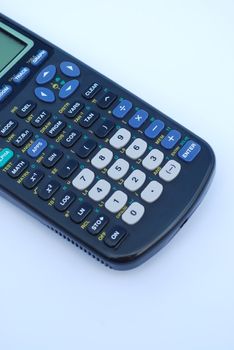 photo of a graphics calculator on white background