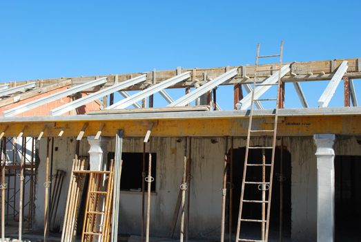 photo of a house under construction