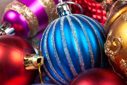 Colorful christmas decorations