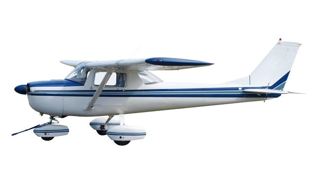 Light Aircraft isolated with clipping path          