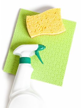 An image of a sponge and some cleaning