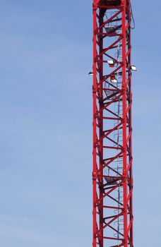 construction crane section against blue sky