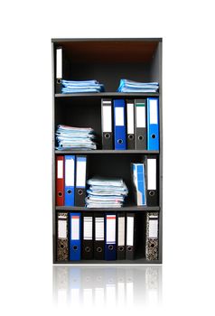 Rack with documents 