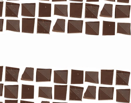 Chocolate pieces background for your design