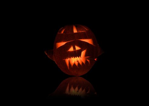 Halloween pumpkin smoke