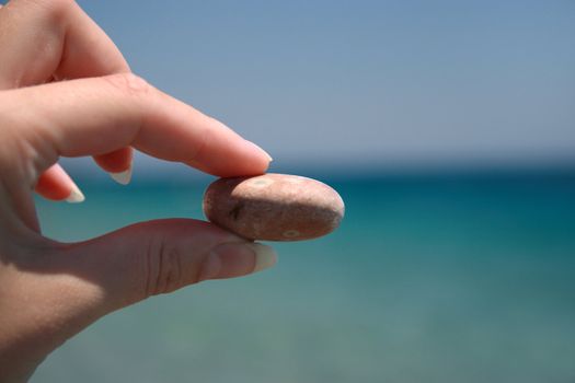 Stone in hand