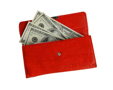 Money wallet red, happy shopping