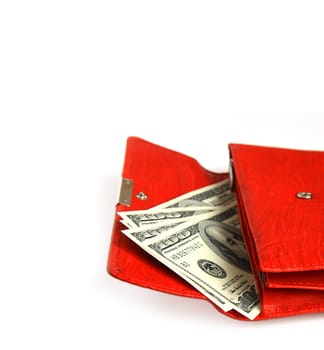 Money wallet red, happy shopping