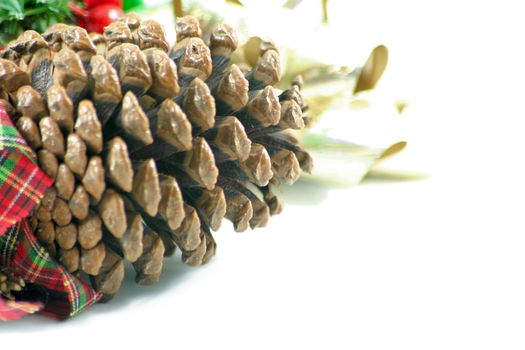 pine cones and bows  christmas decoration