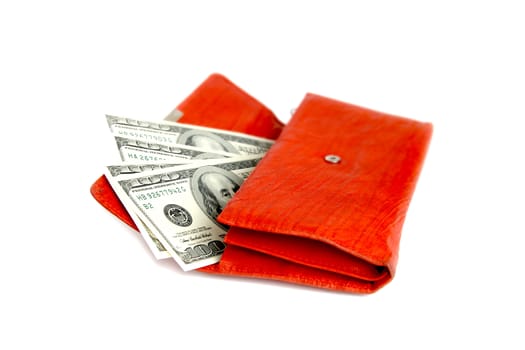 Money wallet red, happy shopping