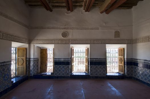 Interior of Taourirt Kasbah. Ouarzazate. Best of Morocco.