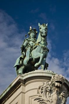 statue of the king Jose I of Portugal in Lisbon