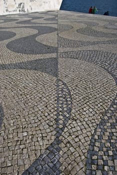 wavy pattern in the pavement in Belem