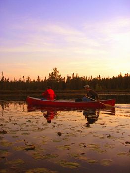 Two nature lovers on the lake