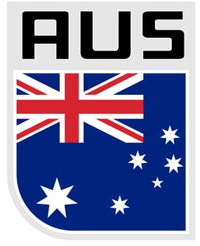 Illustration an icon of the Flag of australia