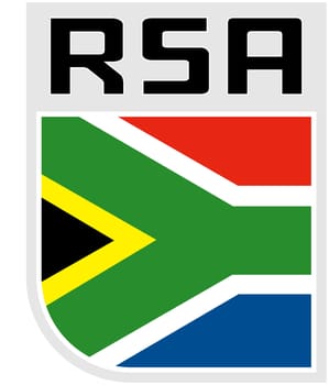 Illustration an icon of the Flag of republic of south africa