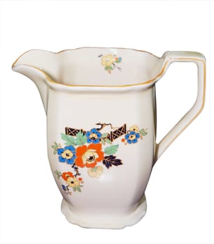 Antique jug isolated with clipping path           