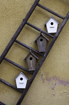 Handmade bird houses, good for concepts of care and safety