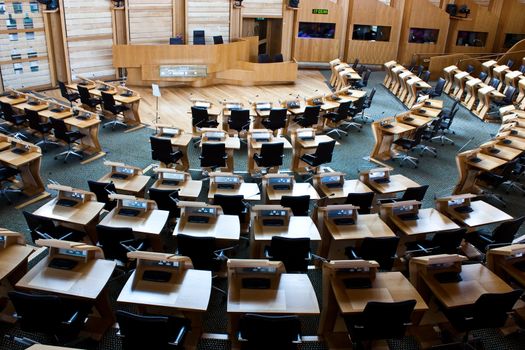 Interiors of Edinburgh Parliament, built in 2004