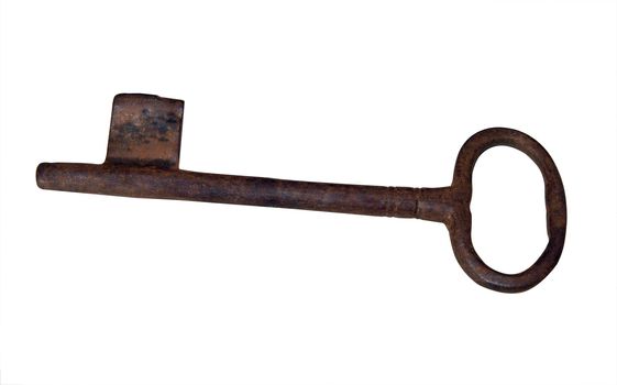 Large Antique Key isolated with clipping path           