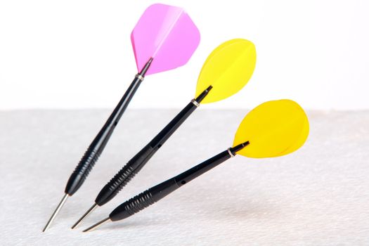 Image Of Three Isolated Darts Arrows On White Background
