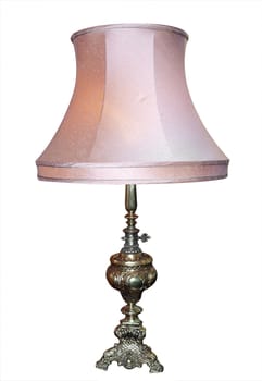 Antique lamp isolated with clipping path        