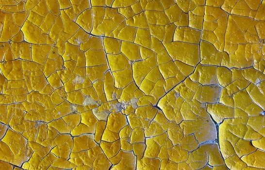 Texture - the surface of oil paint with cracks on the wall