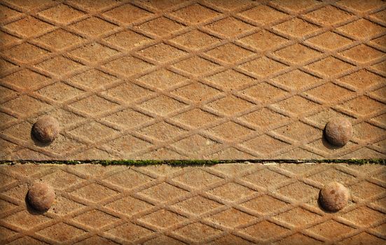 Joint boards of the old metal decking