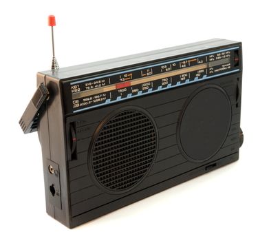 A retro radio set, 20 or 30 years old.