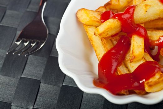 french fries on a typical plate