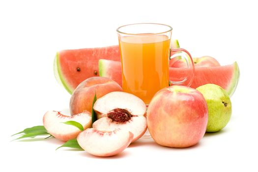 fruit juice and some fresh fruits